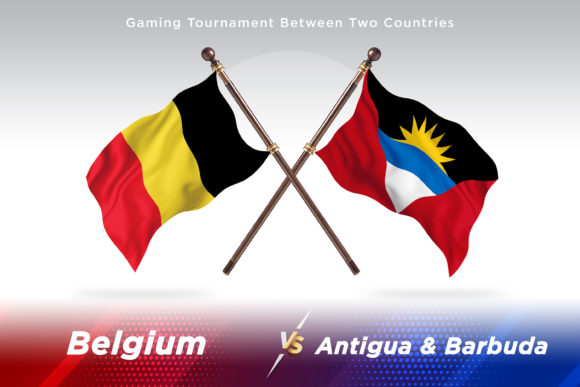 Belgium Versus Antigua and Barbuda Flags: A Comparative Design Asset for Global Projects