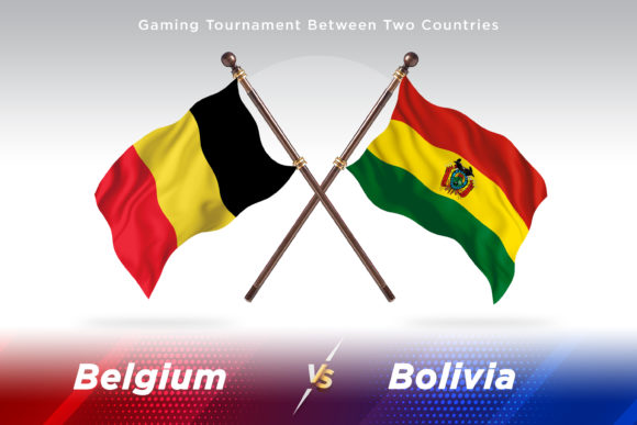 Belgium Versus Bolivia Two Flags Design