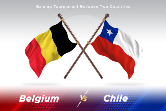 Belgium Versus Chile Two Flags: A High-Quality Illustration for Global Design Projects