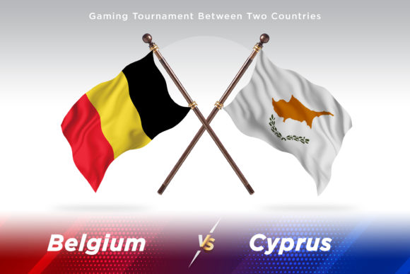 Belgium Versus Cyprus Two Flags Design