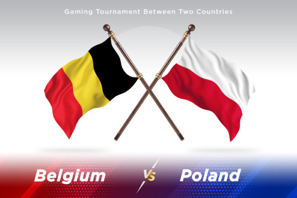 Belgium Versus Poland Two Flags – Creative Uses for Country Flag Illustrations