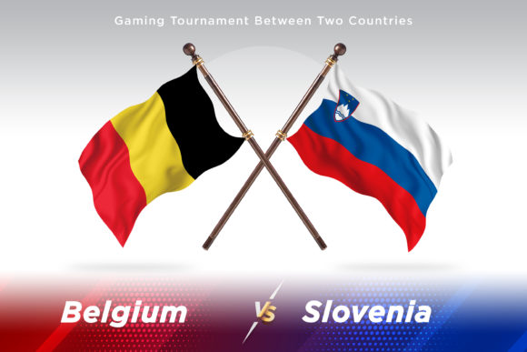 Belgium Versus Slovenia Two Flags Design