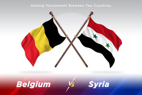 Belgium Versus Syria Two Flags Design