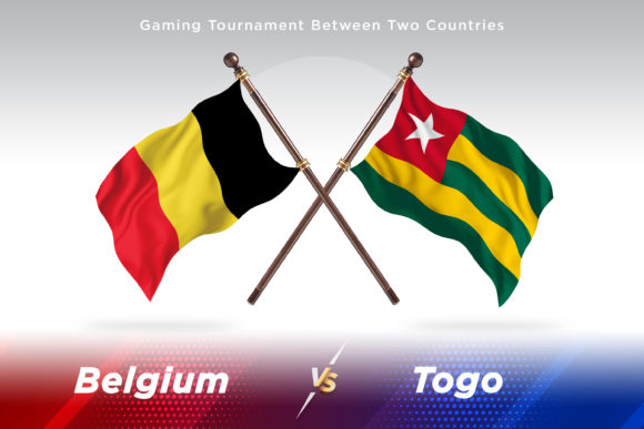 Belgium Versus Togo Two Flags