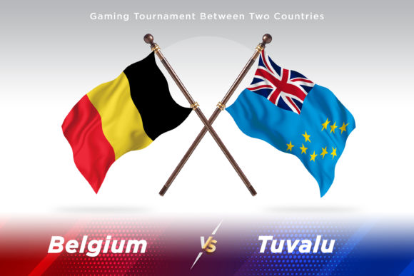 Belgium Versus Tuvalu Two Flags
