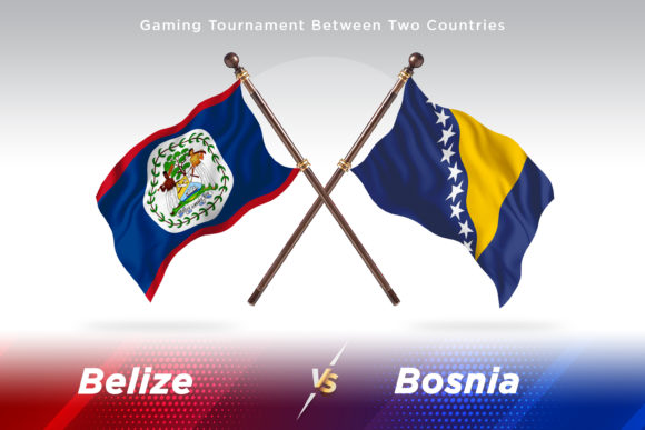 Belize Versus Bosnia Herzegovina Flags