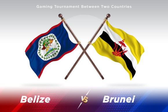 Belize Versus Brunei Two Flags