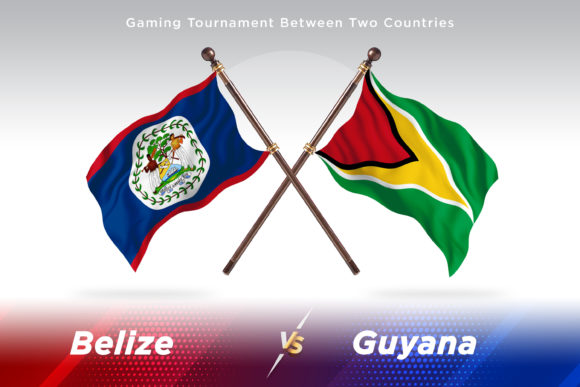Belize Versus Guyana Two Flags and Belize versus Guyana Two Flags Versus: A Creative Design Comparison