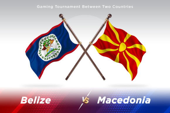 Belize Versus Macedonia Two Flags: A Creative Design Asset for Global Representation