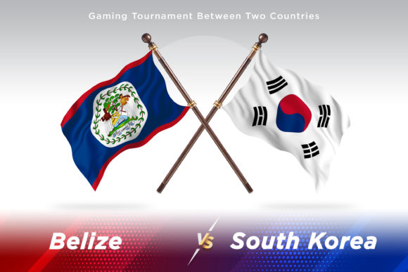 Belize Versus South Korea Two Flags: A Creative Concept for Global Comparisons