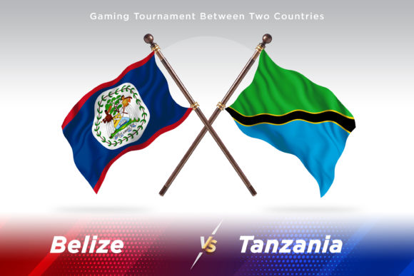 Belize Versus Tanzania Two Flags Design