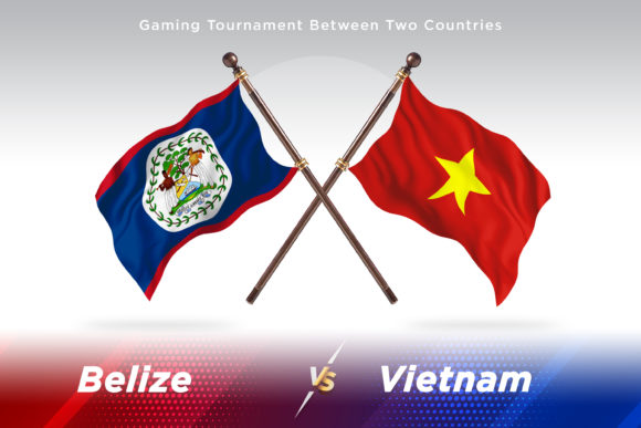 Belize Versus Vietnam Two Flags: A Comparative Illustration for Design and Research